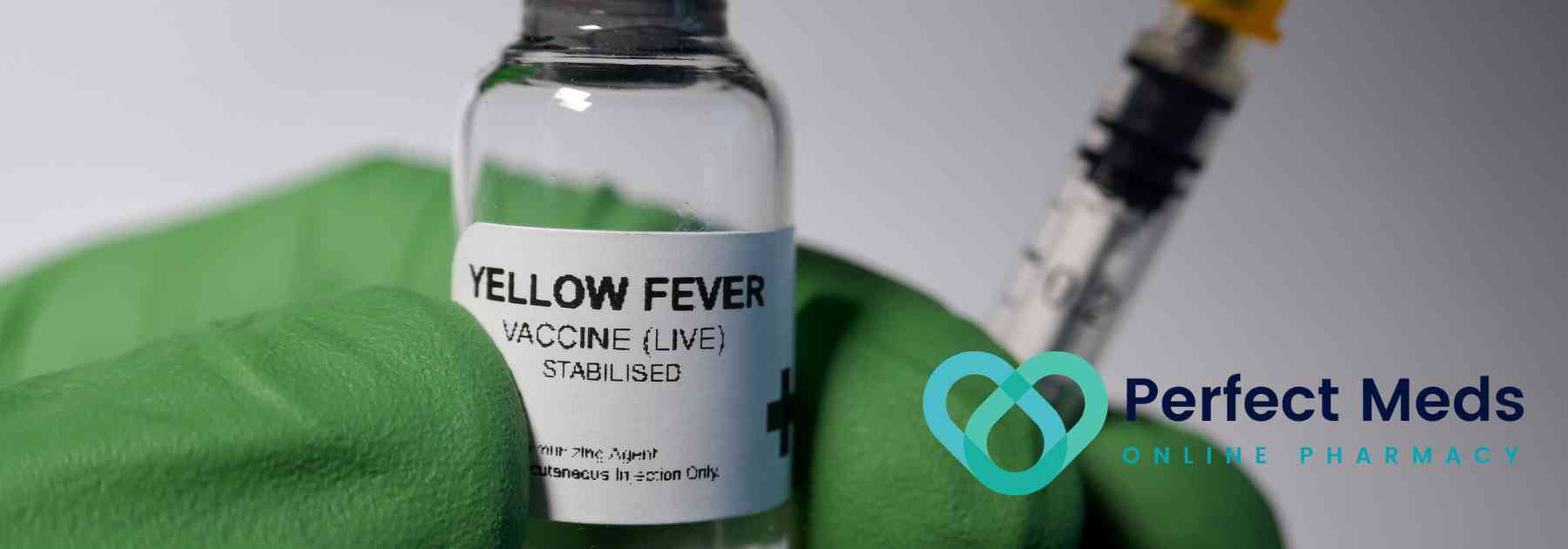 person holding yellow fever vaccine solution