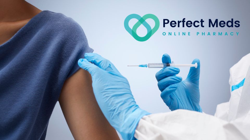 patient in blue shirt receiving vaccine