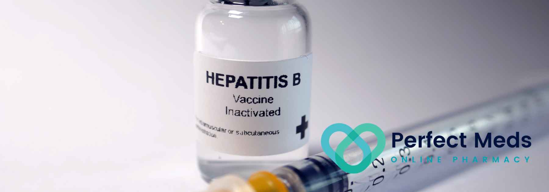 hepatitis b vaccine on grey background